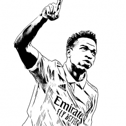Desenho de Vini Jr para colorir e imprimir: número 15