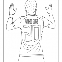 Desenho de Vini Jr para colorir e imprimir: número 16