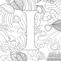 Desenho de Vogais para colorir e imprimir: número 12