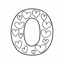 Desenho de Vogais para colorir e imprimir: número 16