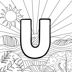 Desenho de Vogais para colorir e imprimir: número 17