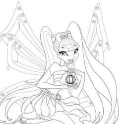 Desenho de Winx Club para colorir e imprimir: número 10