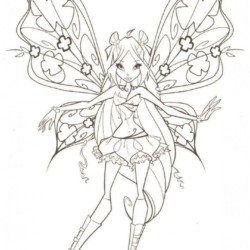 Desenho de Winx Club para colorir e imprimir: número 12