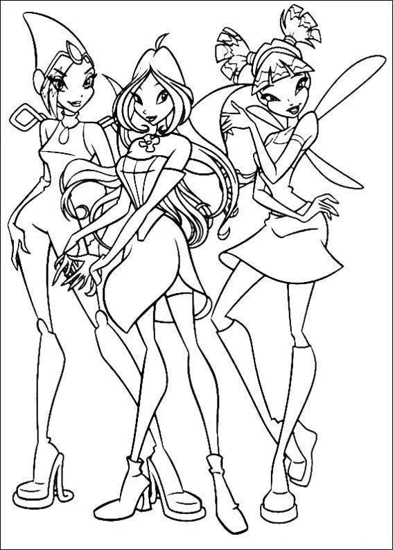 Desenho de Winx Club para colorir e imprimir: número 13