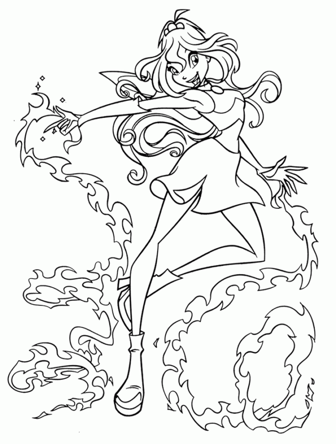 Desenho de Winx Club para colorir e imprimir: número 14