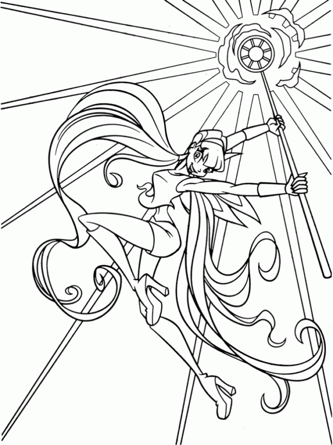 Desenho de Winx Club para colorir e imprimir: número 16