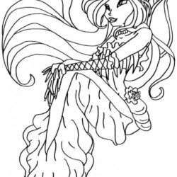 Desenho de Winx Club para colorir e imprimir: número 17