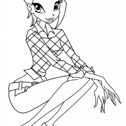 Desenho de Winx Club para colorir e imprimir: número 20