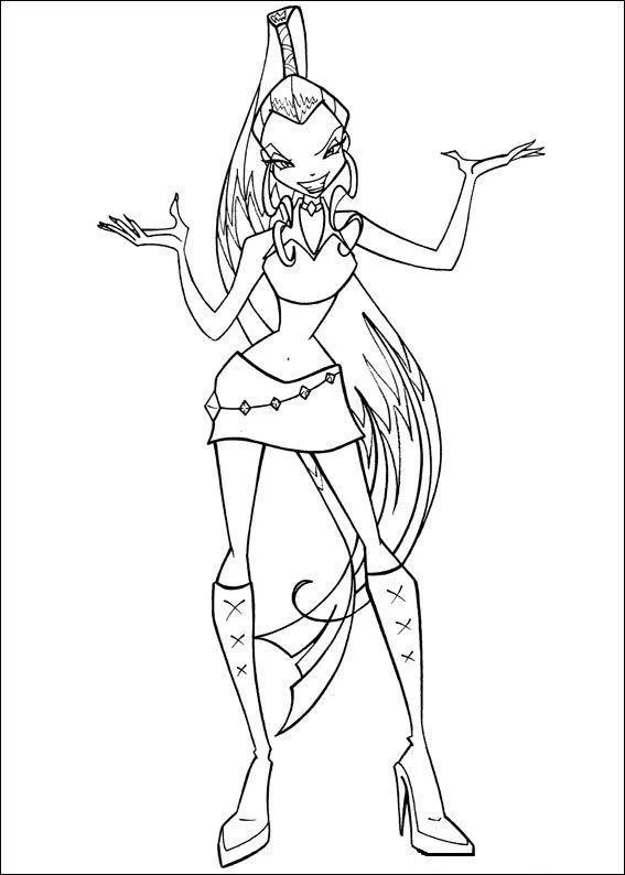 Desenho de Winx Club para colorir e imprimir: número 21