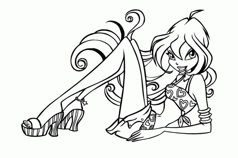Desenho de Winx Club para colorir e imprimir: número 22