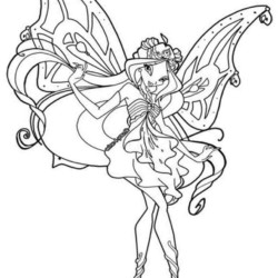 Desenho de Winx Club para colorir e imprimir: número 23
