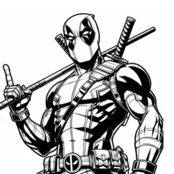 Desenho de Wolverine para colorir e imprimir: número 3