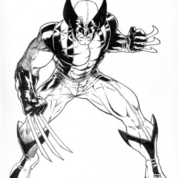 Desenho de Wolverine para colorir e imprimir: número 5