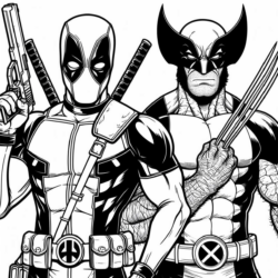 Desenho de Wolverine para colorir e imprimir: número 6