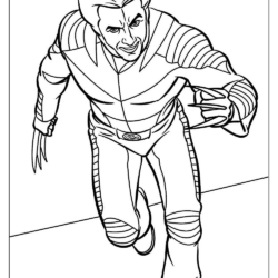 Desenho de Wolverine para colorir e imprimir: número 10