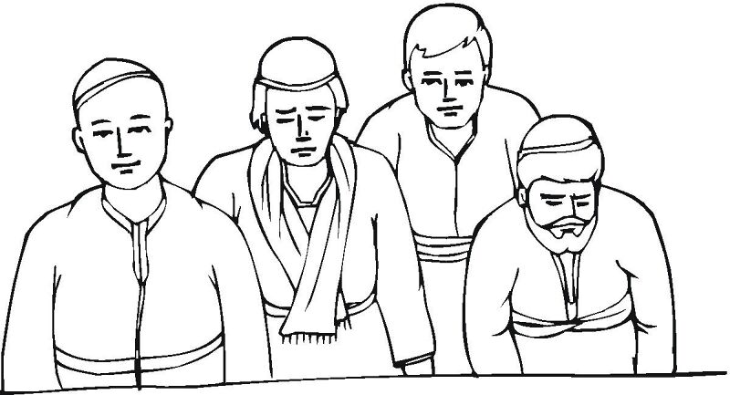 Desenho de Yom Hashoah para colorir e imprimir: número 1