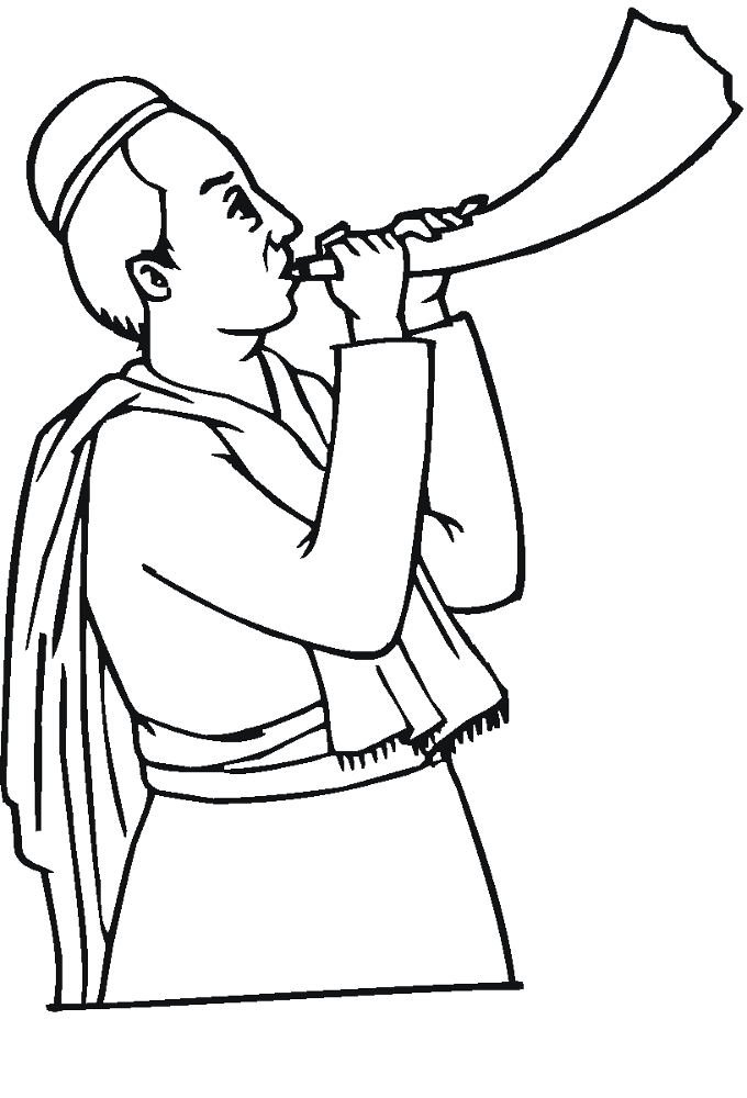 Desenho de Yom Kippur para colorir e imprimir: número 4
