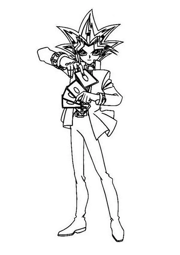 Desenho de Yu Gi Oh para colorir e imprimir: número 3