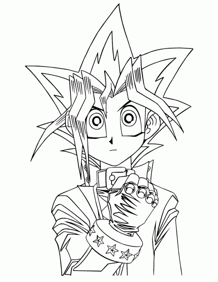 Desenho de Yu Gi Oh para colorir e imprimir: número 4