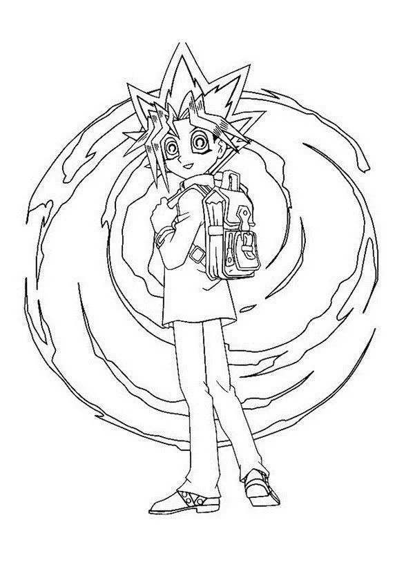 Desenho de Yu Gi Oh para colorir e imprimir: número 5