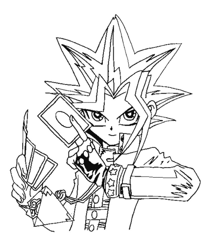 Desenho de Yu Gi Oh para colorir e imprimir: número 6
