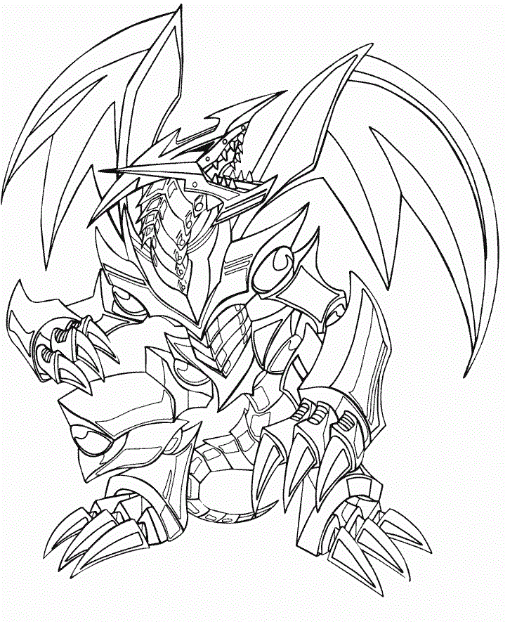Desenho de Yu Gi Oh para colorir e imprimir: número 7