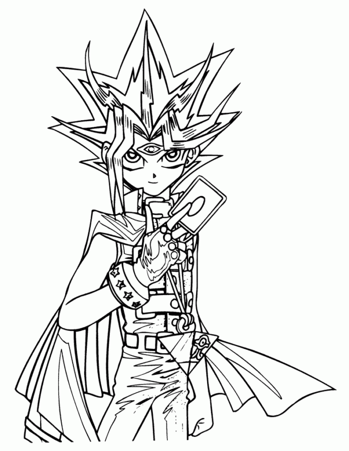 Desenho de Yu Gi Oh para colorir e imprimir: número 8