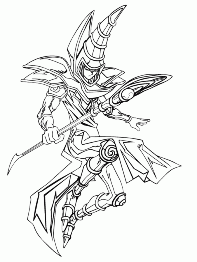 Desenho de Yu Gi Oh para colorir e imprimir: número 9